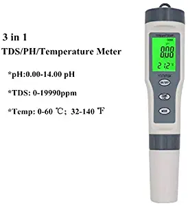 HO THONG NGUYEN1 Hard Water Test Kit - Digital Water Tester 3/4 in 1 Test EC/TDS/PH/Temp Water Quality Monitor Tester Kit for Pools Drinking Water