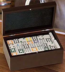 Center Gifts Personalized Rosewood Finish Double Twelves’ Dominos Set