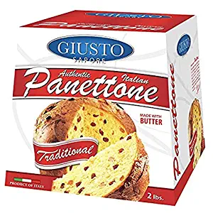 Giusto Sapore Italian Panettone Original Gourmet Bread 2Lb. - Traditional Dessert - Imported from Italy and Family Owned - 6-Pack