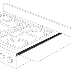 Stovetop Extender SE24BLA Oven Gap Guard (Pack of 2)