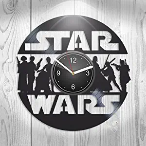 Star Wars Dark Forces Darth Vader Handmade Vinyl Wall Clock, Comics, Movie Marvel DC, Home Decor, Wall Art, Home Decorations For Living Room Inspirational, Best Gift For Her, Unique Design, Home Decor