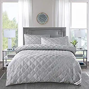 OMYSTYLE Cooling Weighted Blanket Duvet Cover 41x60Inches-100% Tencel Reversible Weighted Blanket Cover with Zipper Closure,8 Ties-Light Grey