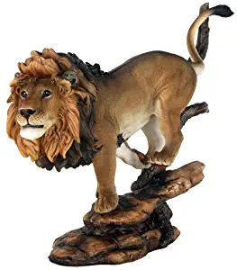 10 3/4" Pride Rock King of The Jungle Savannah Lion Wildlife Home Statue Simba
