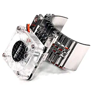 Integy RC Model Hop-ups T8074SILVER Motor Heatsink 540 Size w/Cooling Fan for Slash Stampede 2WD Rustler 2WD Bandit