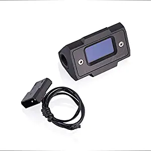 Flow Rate Flow Speed Meter Flow Meter Water Pump Stop Working Alarm for PC Computer Desktop Water Liquid Cooling System Loop (Black)