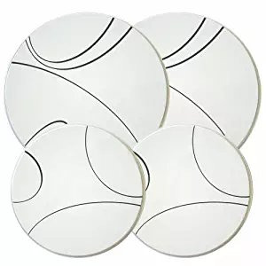 Corelle Coordinates by Reston Lloyd Electric Stovetop Burner Covers, Set of 4, Simple Lines