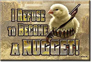 Desperate Enterprises Chicken Nugget Refusal Refrigerator Magnet, 2" x 3"