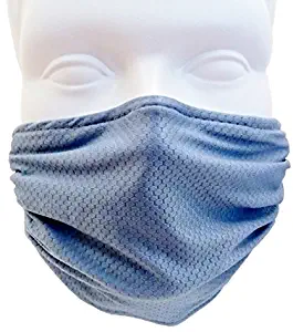 Breathe Healthy Honeycomb Mask - Washable Dust/Allergy Mask, Flu Mask (Steel Blue)