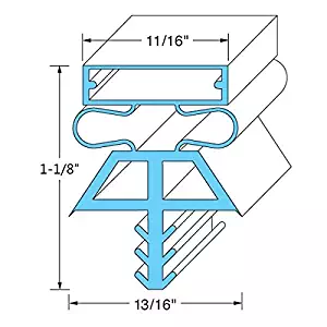 Vollrath 22519-1075 Magnetic 3-Sided Door Gaskets for Left Hinged Freezers/Coolers/Refrigerators 36" x 78"