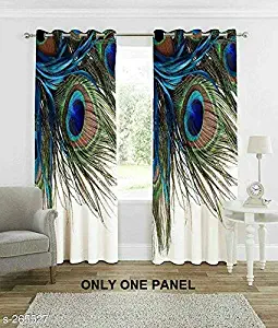 Curtains for Living Room Wooden Bridge Curtains Rustic Country Theme Home Decorations for Bedroom Kids Room Digital Printed Peacock Feathers Knitting Eyelet Long Door Curtains 1 Panels (Multi# 4)