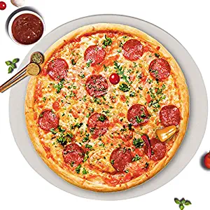 GGC 16" Round Pizza Stone Baking Stone for Ovens, Grills, 0.6 inch Thick Cordierite Pizza Pan Applicable to Bake Pizza, Bread, Cookies, etc., Durable, Certified Safe and Reliable(16" x 16")