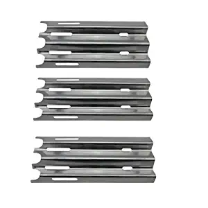 Grill Valueparts REV081 (3-pack) Stainless Steel Heat Plate/Shield Replacement Parts For Select Vermont Castings VM 400 Vermont Castings and Jenn-Air JA460 Jenn Aire JA580 Jenn Aire Great Outdoors Gas Grill Models (Dimensions: 14 1/2" X 7 1/4")