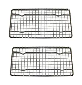 Heavy-Duty Cooling Rack, Cooling Racks, Wire Pan Grade, Commercial grade, Oven-safe, Chrome, 4¼ x 8x215B; Inches, Set of 2