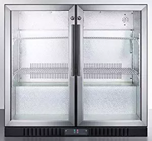 Summit SCR7012DBCSS 36 Inch Wide 7.4 Cu. Ft. Merchandiser Refrigerator with Adjustable Shelves