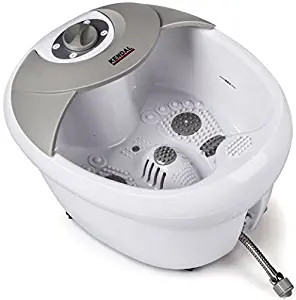 All in one Large Safest foot spa bath massager w/heat, HF vibration, O2 bubbles, red light FB09