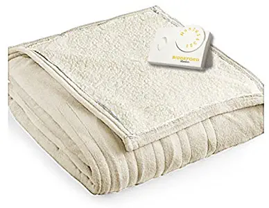 Pure Warmth Microplush Sherpa Heated Electric Blanket Full Linen