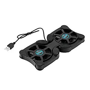 USB Double Fans Port Mini Portable Octopus Notebook Fan Cooler Cooling Pad for 14 inch Laptop with LED Light