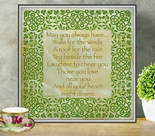 Irish art God art House Blessings Celtic Gaelic Scottish wall decor Irish home decor Irish gift Ireland Home Sweet Home art print Irish Family love art