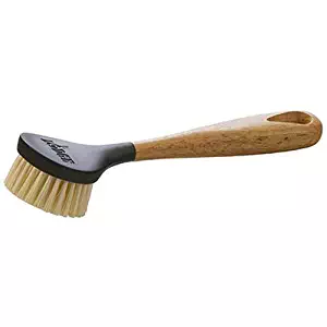 Lodge 10 Inch Scrub Brush. Cast Iron Scrub Brush with Ergonomic Design and Dense Bristles.