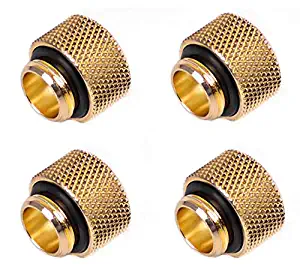 Barrow G1/4" 10mm Male to Female Extension Fitting - Gold 4 Pack