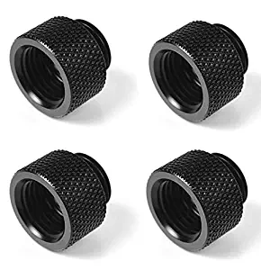 Barrow G1/4" 10mm Male to Female Extension Fitting - Black 4Pack