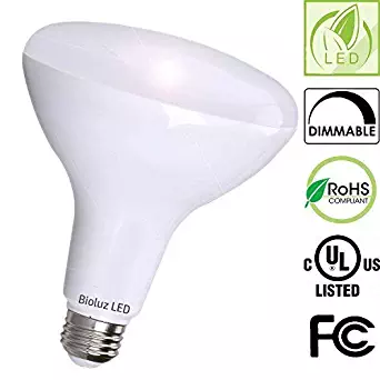 Brightest BR40 LED Bulbs by Bioluz LED – INSTANT ON Warm LED Energy Saving Bulbs, 17w (120w Replacement) 2700k Bulb 1400 Lumen, Indoor/Outdoor Smooth Dimmable Lamp UL Listed