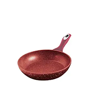 Oster 104445.01 Caswell Non-Stick Marble Look Aluminum Fry Pan, 8", Red