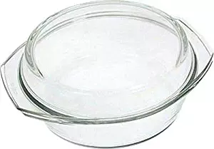 Simax Clear Glass Casserole | With Lid, Heat, Cold and Shock Proof, Made in Europe (2.5 Quart)