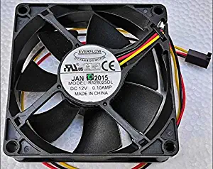 Zyvpee 80x80x25mm R128025DL 8cm 12V 0.1A 3Wire CPU Cooler Silent case Fan