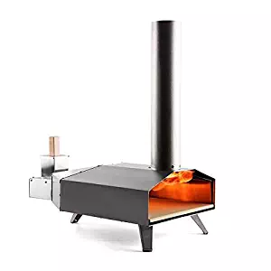 Ooni 3 Portable Wood Pellet Pizza Oven W/ Stone and Peel, Stainless Steel
