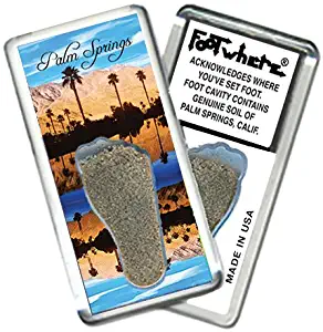 Palm Springs"FootWhere" Souvenir Fridge Magnet. Made in USA (PS201 - Desert Palms)