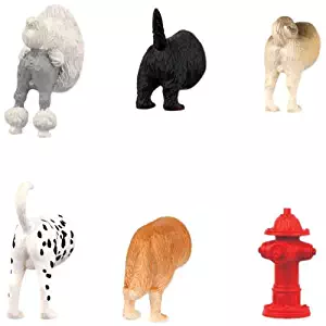 Kikkerland Dog Butts Animal Magnets, Set of 6 (MG17)