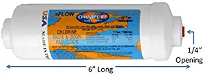 Omnipure K2340JJ 2" x 6" Post Water Filter Inline Cartridge Acid Washed 1/4" QC K Series Granulated Carbon Coconut