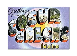 Greetings from Coeur d'Alene Idaho Fridge Magnet