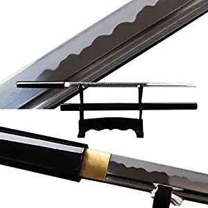 SJ SHI JIAN Japanese Samurai Ninja Sword Full Tang Real Sharp Katana Straight Blade Classic Simple Style