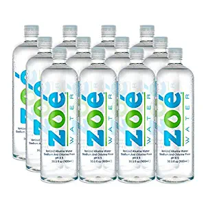 Alkaline Drinking Water, 8.5 pH, 900 ml Bottles by Zoe Water - Light Taste Filtered & Purified Water Bottle, Antioxidant, Sodium and Chlorine Free, Infused with Electrolytes - Pack of 12