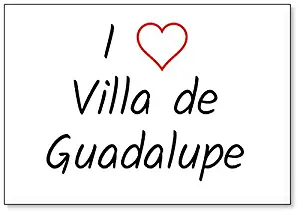 I Love Villa de Guadalupe, fridge magnet (design 3)