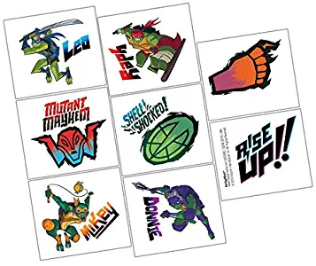 Rise of the TMNT Tattoos 8 Count