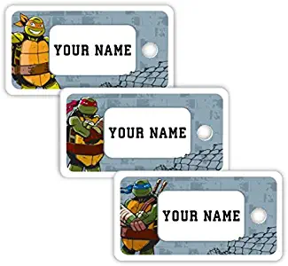Teenage Mutant Ninja Turtles Theme Personalized Waterproof Mini Bag Tags