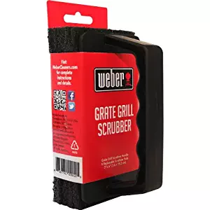 Weber Grill Brush Scrubber - Heavy Duty Grate Cleaner - With 3 Replaceable Pads