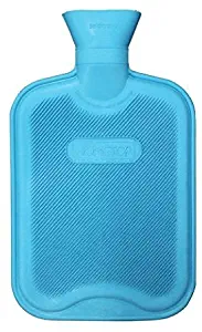 HomeTop Premium Classic Rubber Hot Water Bottle, Great for Pain Relief, Hot and Cold Therapy (2 Liters, Blue)