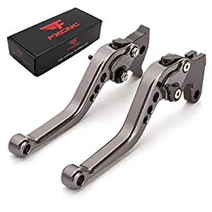 FXCNC Racing Short Adjustable Brake Clutch Levers for Kawasaki Ninja 250R EX250 1986-2007, Ninja 500 1987-1993, Ninja 600R, 1985-1997, Vulcan 700 1985, ZX750 Ninja GPz750 1982-1985