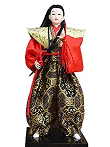 Japanese Samurai Art doll decor Katana Sword Ninja Shi Warrior Figurine statue 12"