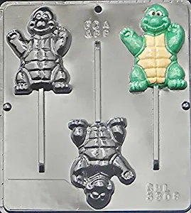 Ninja Turtle Lollipop Chocolate Candy Mold 3308