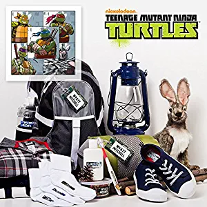 Teenage Mutant Ninja Turtles Personalized Camp Package Includes Stick-on, Iron-ons & Bag Tags for Kids Waterproof & Laundry Safe