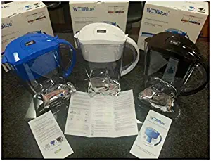 Alkaline pH PLUS BLUE ionized Water PITCHER, 3.5 L By WellBlue, 3 Filters (6 Month Supply).