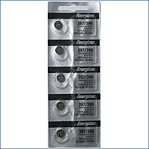 Energizer 397 / 396 (SR726SW, SR726W) Silver Oxide Watch Battery. On Tear Strip