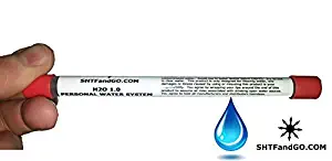 H2O 1.0 by SHTFandGO Survival Camping Water Straw Tiny Size Fits in Your Pocket.