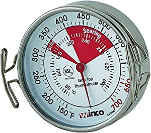 Winco Grill Surface Thermometer with Pot Clip, 2-Inch