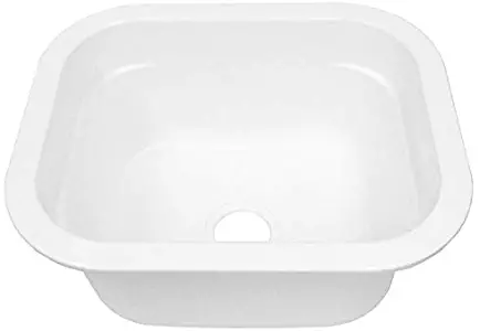 Mustee 2218 Vector 12 Gal Undermount Utility Sink, White